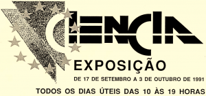 Detalhe do cartaz de promoção à exposição CIENCIA