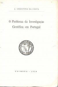 Imagem capa da publicação O problema da investigação científica em Portugal de Celestino da Costa