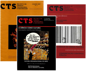 três capas da revista de ciência , tecnologia e sociedade
