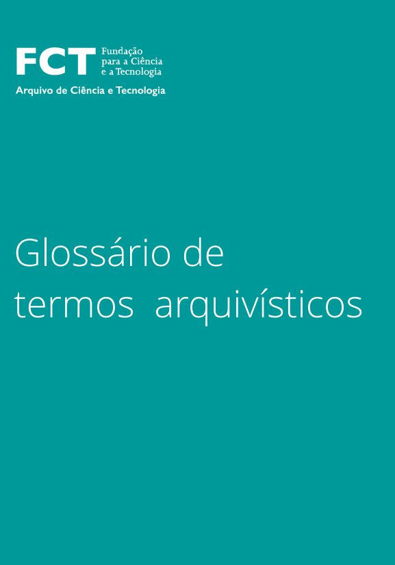 capa do glossário de termos arquivísticos